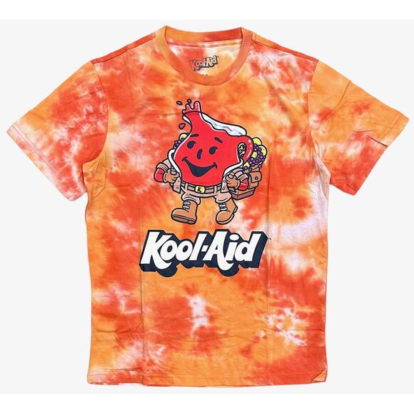 Kool-Aid Punch Men's T-Shirt Tie Dye Trek Orange/Red Genuine Merch Tee - Picture 1 of 2